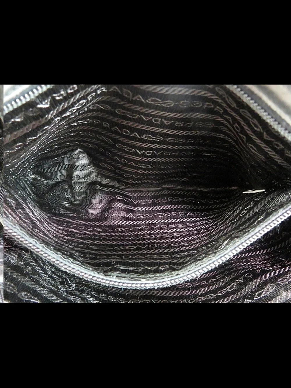 Prada Dark Green Nylon Shoulder Tote